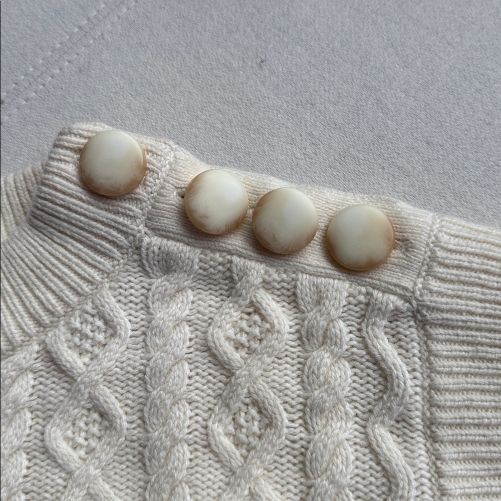 Sezane La Maille Cable Knit Cream Sweater Vest size XS - Picture 4 of 4